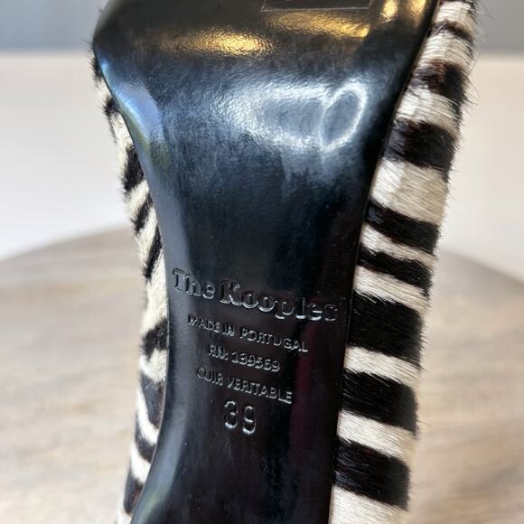 The Kooples Women's Zebra Print Calf Hair Pointed Toe Heels EU Size 39 US 8.5 - Picture 10 of 11